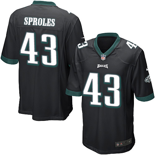 Men's Game Darren Sproles Nike Jersey Black Alternate - #43 NFL Philadelphia Eagles